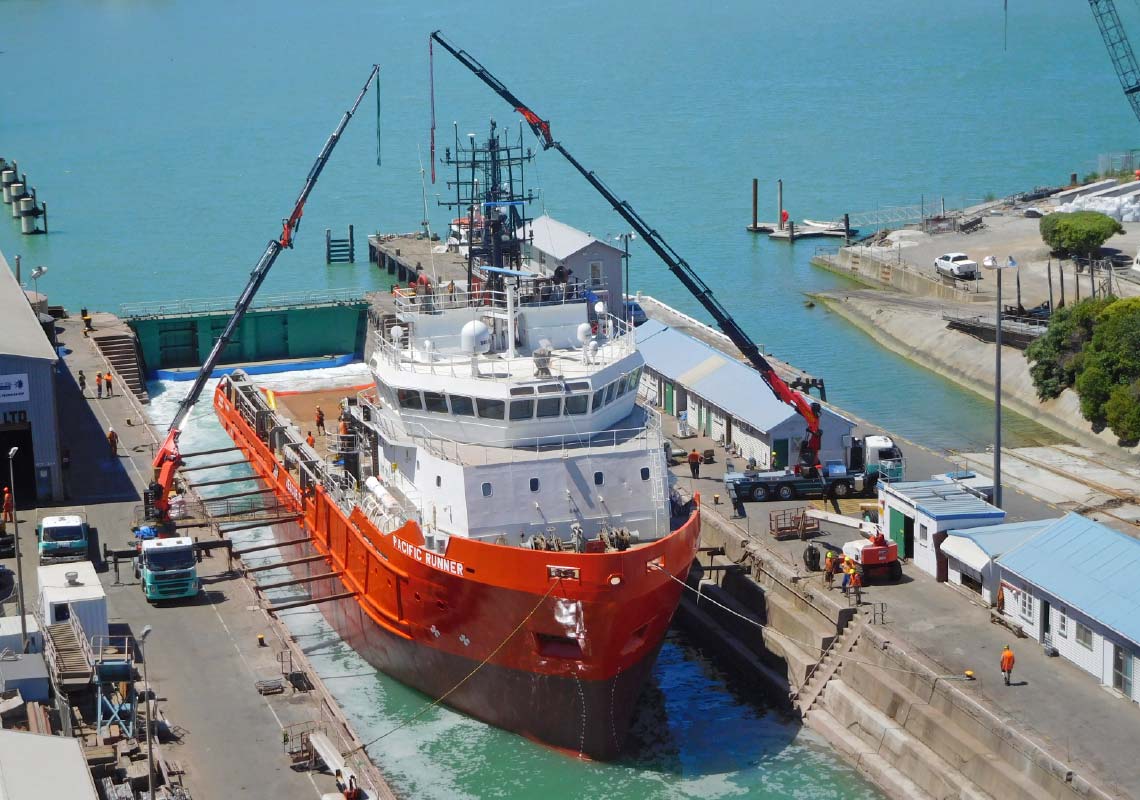 stark-bros-crane-truck-dry-dock-work